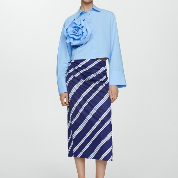 NWT Mango Blue Orchid Shirt - Picture 8 of 9